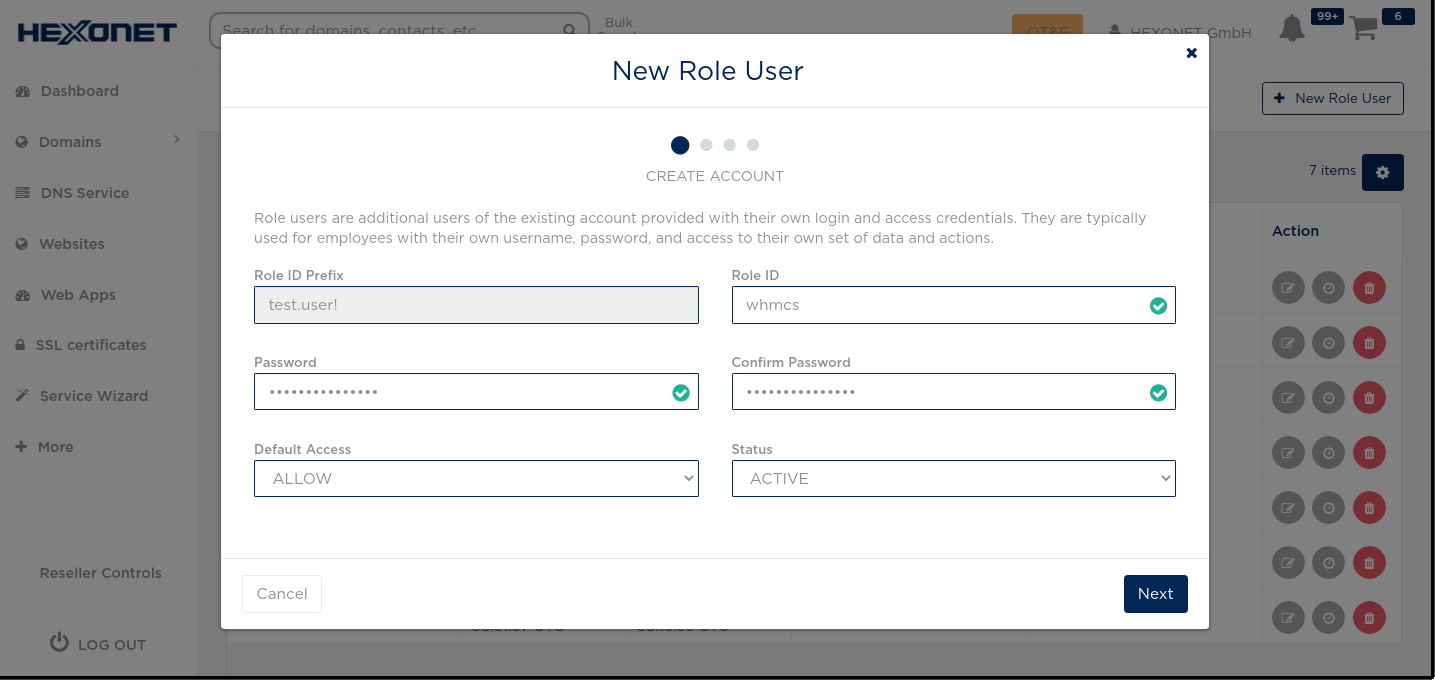 Create User Role